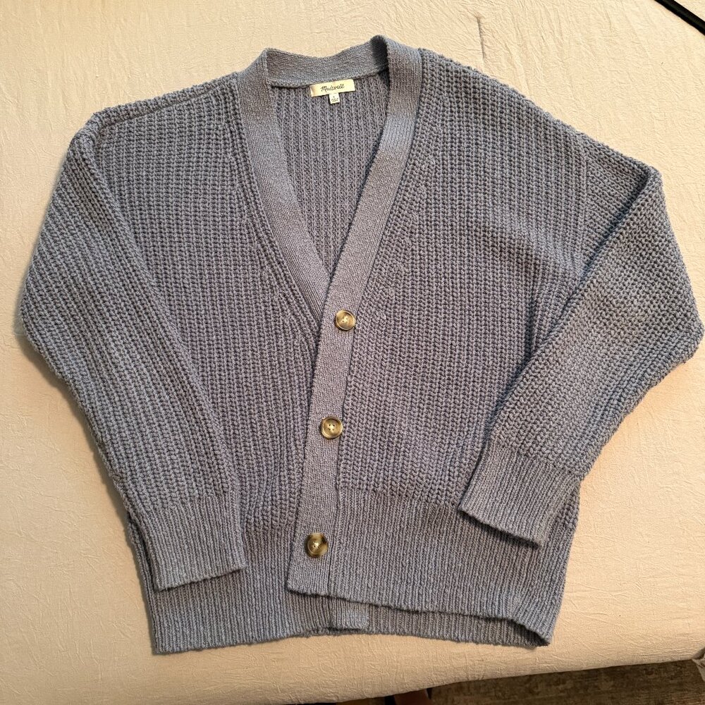 Madewell Dusty Blue Knit Cardigan Small